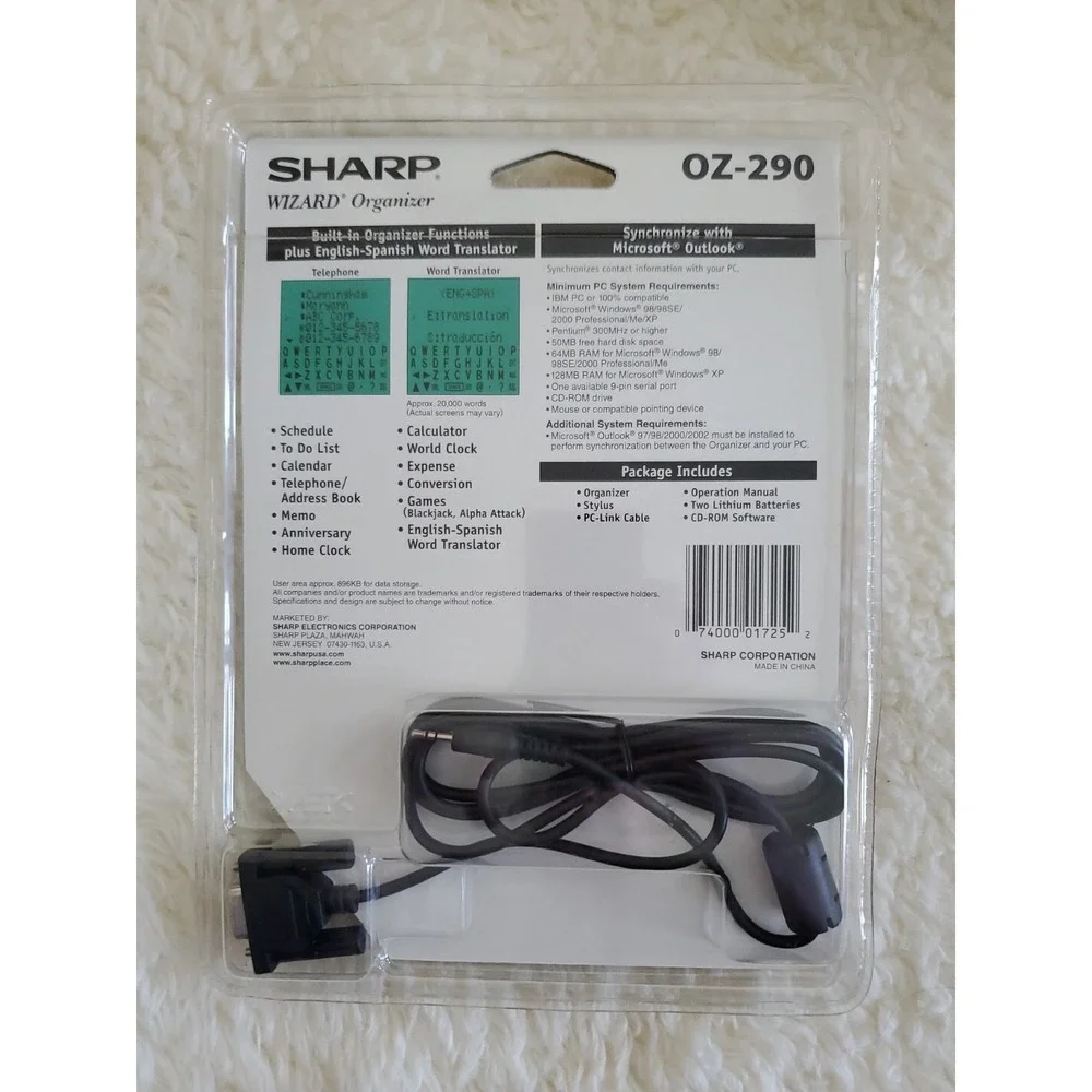Sharp Wizard Organizer OZ-290 Palm Pilot Vintage Brand New In Package